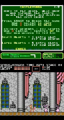 PlayChoice-10: Castlevania screen shot game playing